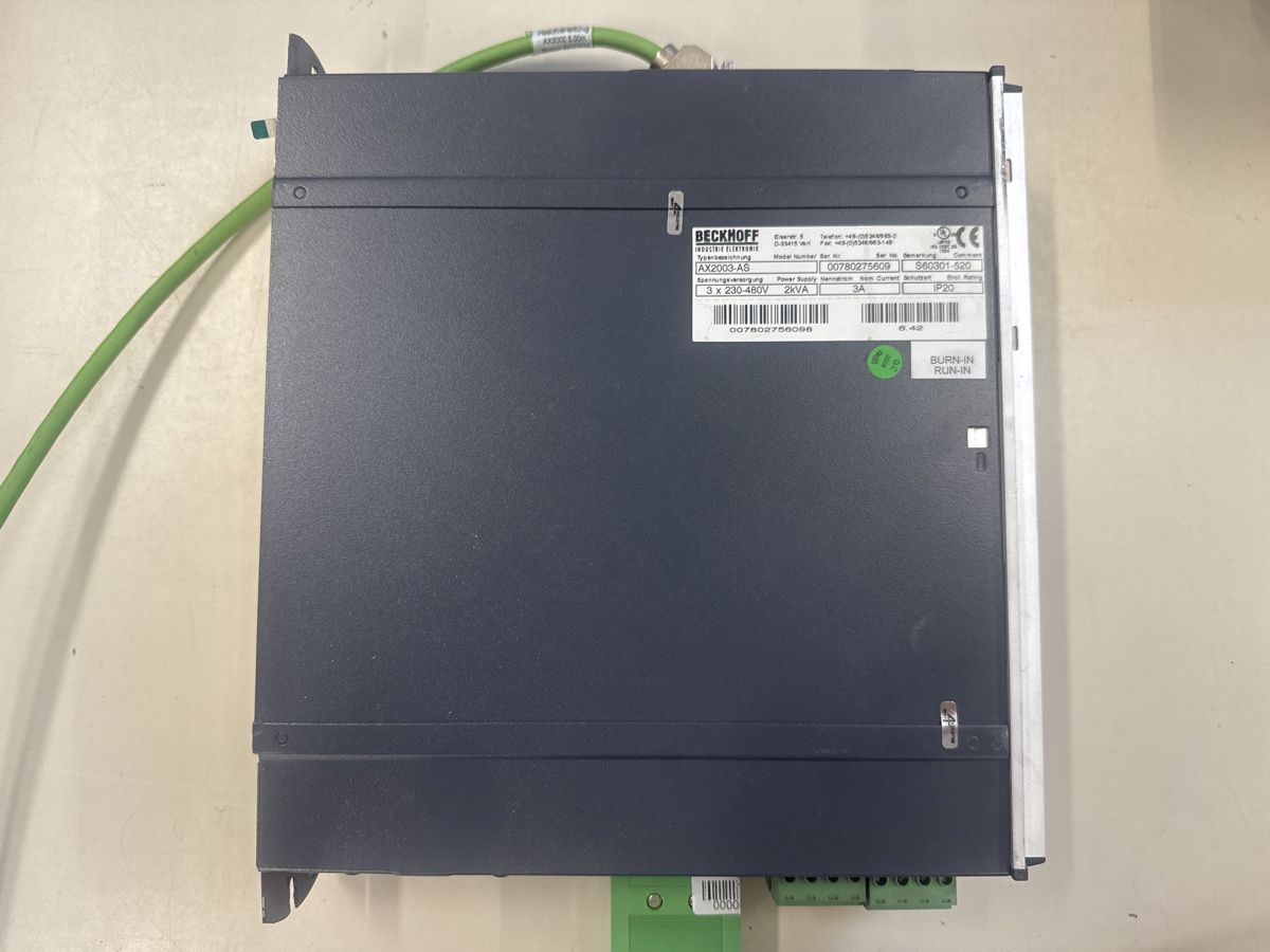 Beckhoff Componenti elettronici: Beckhoff AX2003-AS – Usato da Saas-Grund venduto da Knabberch 3