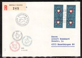 1971, NABA Blockausschnitte W44 auf FDC