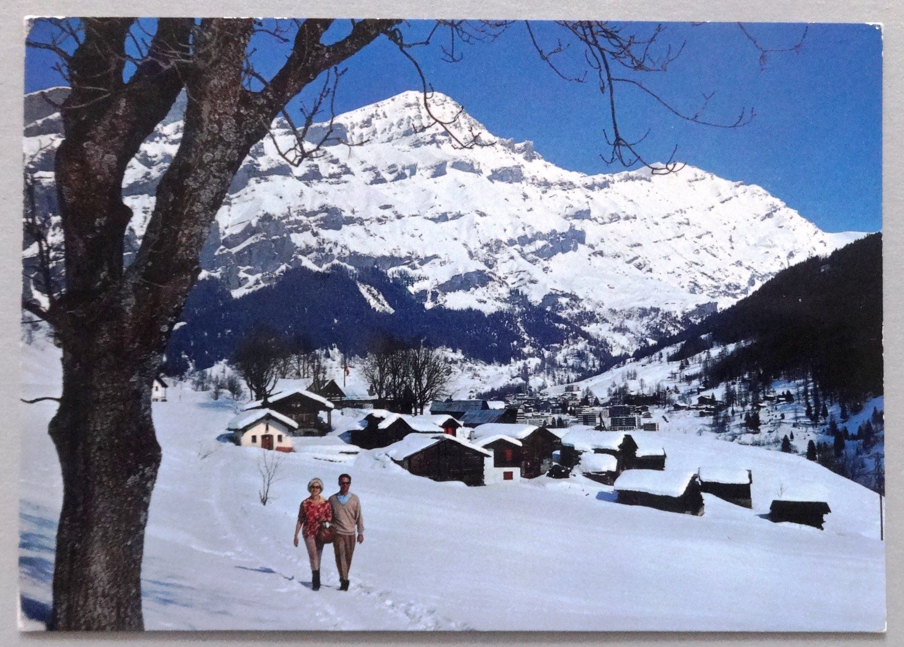 Cartoline postali: Leukerbad 1401 m, Spazierweg bei Birchen – Difettoso da Fétigny venduto da Billy2miny