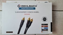 Oehlbach Subwoofer Y-Cinch Kabel, 10m, Neu!