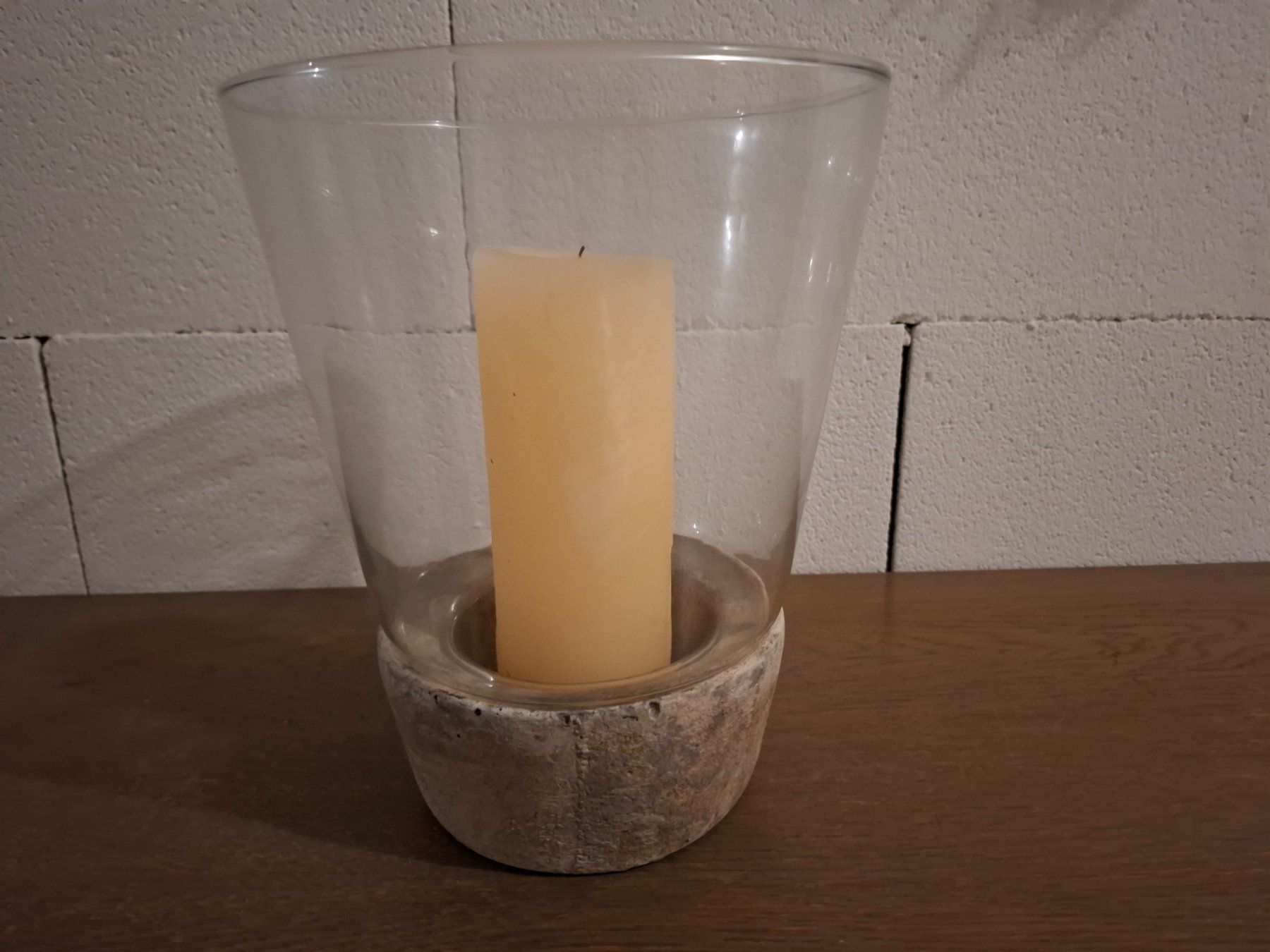 Portacandele: Windlicht Glas/Stein - Kerzenständer Deko – Usato da Oberweningen venduto da Hermes010 1