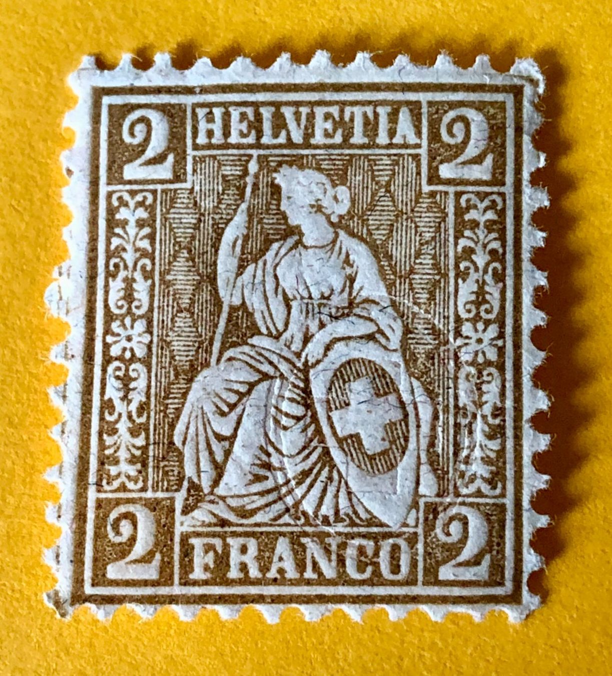 Tutti i francobolli: Sitzende Helvetia UNGESTEMPELT   – Usato da Aarau venduto da Billa007