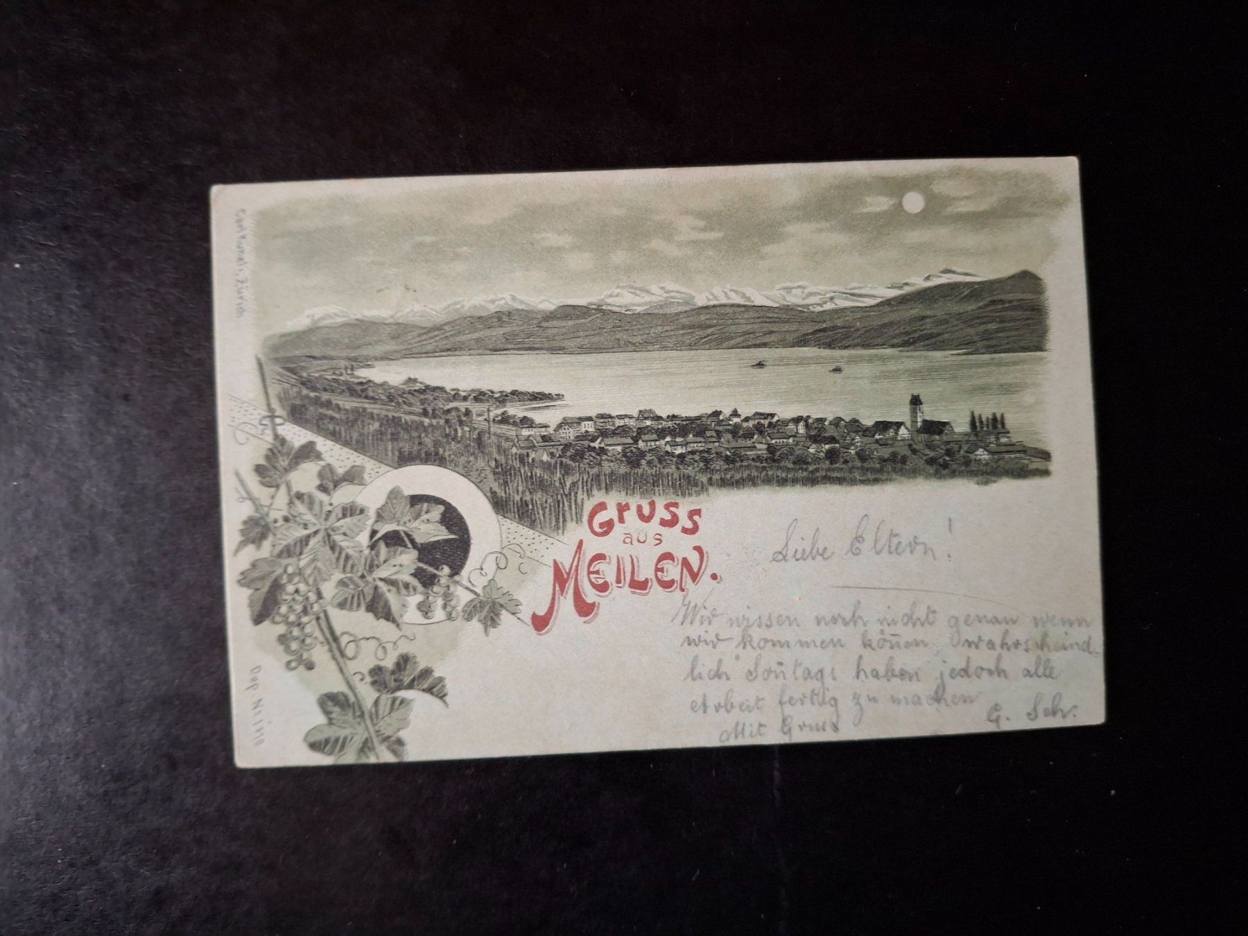 Cartoline postali: Gruss aus Meilen – Usato da Kreuzlingen venduto da Gastra