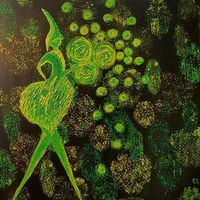 Grüne Fee in der Nacht