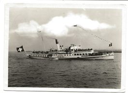 Dampfschiff "RHEIN" SBB auf dem Bodensee - Romanshorn 1948