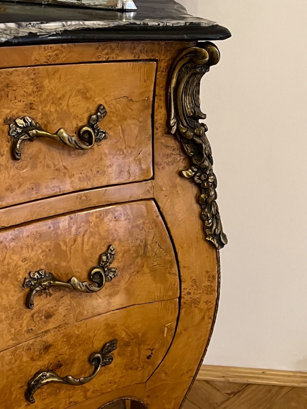 Cassettiere: Barock Kommode Barockstil Marmorplatte Messing Schrank – Usato da Gemünden venduto da GEUENWALD 6