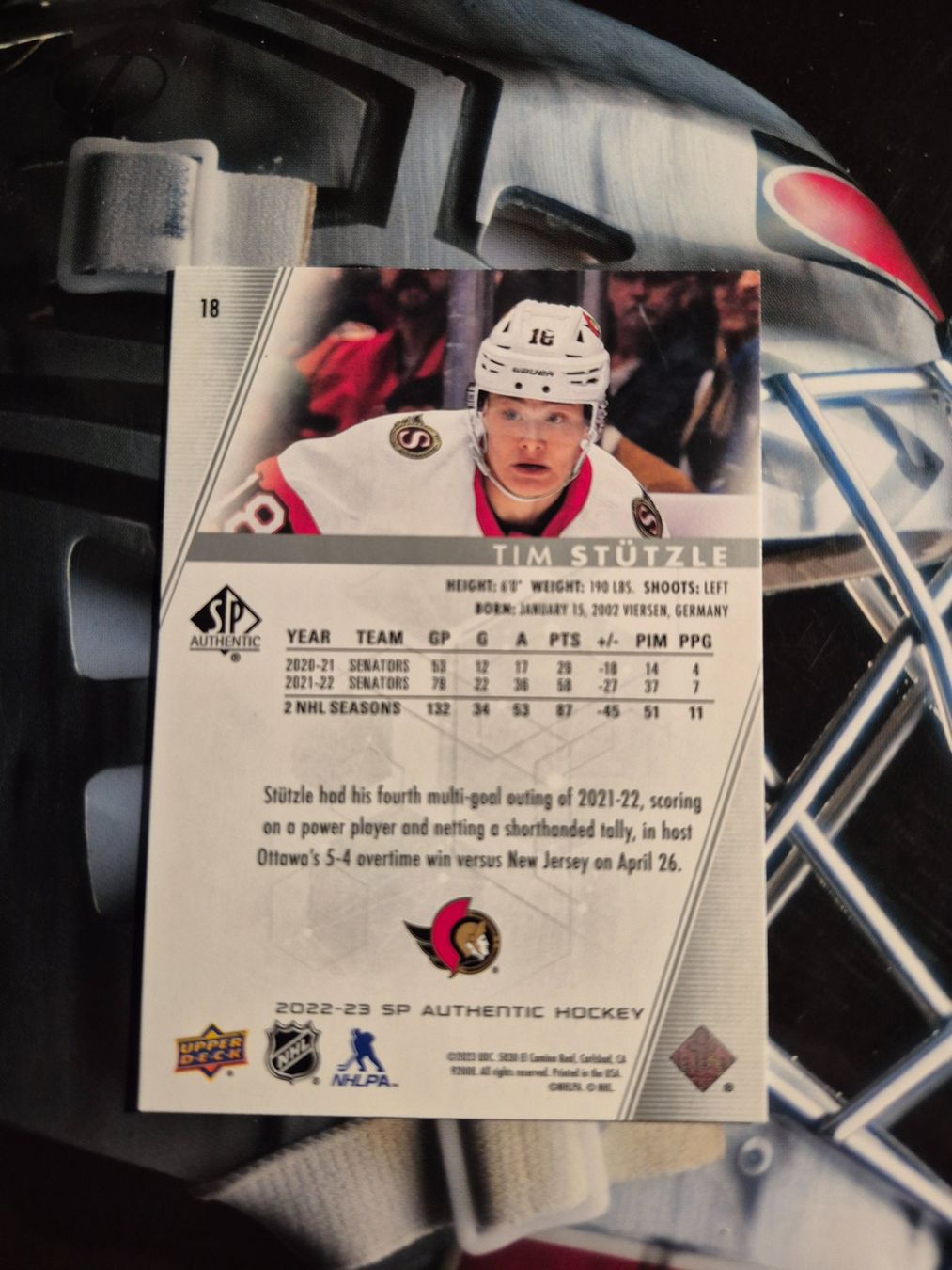 NHL Carte collezionabili: NHL Tim Stützle Ottawa Senators – Usato da Treiten venduto da Sauber73 1
