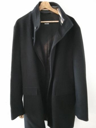Hugo Boss Wintermantel Gr 54 Schwarz H-Jared-SU-244