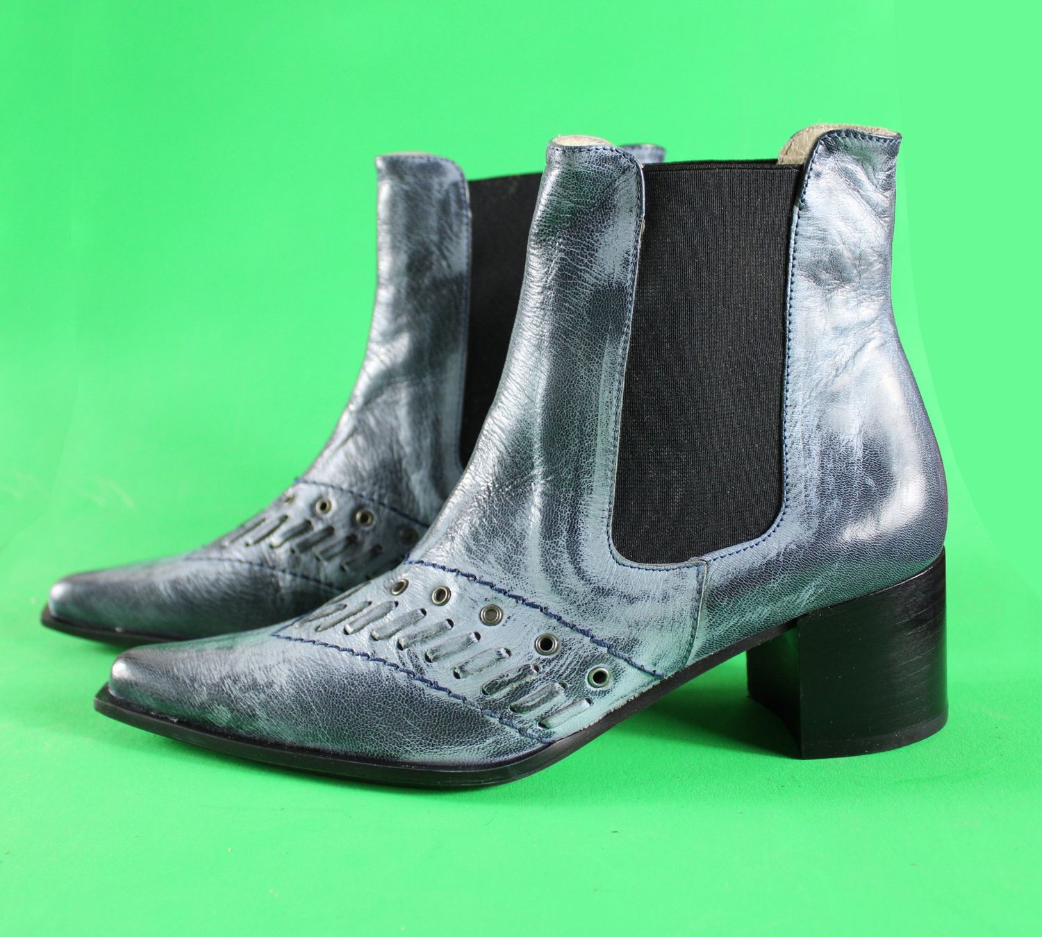 Chaussures femmes: 35 -- Stiefeletten blau/grau   Ackermann   NEU ! – D'occasion à Wichtrach par NBischoff 2