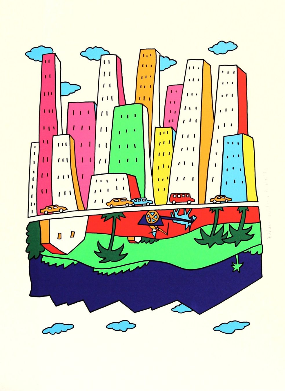 Poster & Bilder: Troxler Niklaus - Stadt / Land '93 / Signiert 73/100 – Gebraucht aus Eggenwil von Joyart