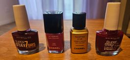 4 Nagellacke 2 × Chanel und 2x Maybelline