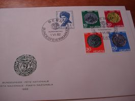 FDC Satz Pro Patria, 1962, ungelaufen