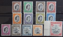 Grenada British Kat. 163-175 **/* 1953 Kat. 30 Euro