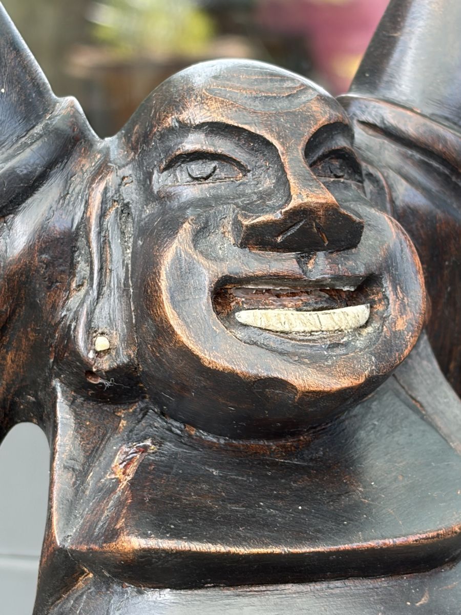 Statuette: Holzfigur lachender Buddha – Usato da Männedorf venduto da palladio 8