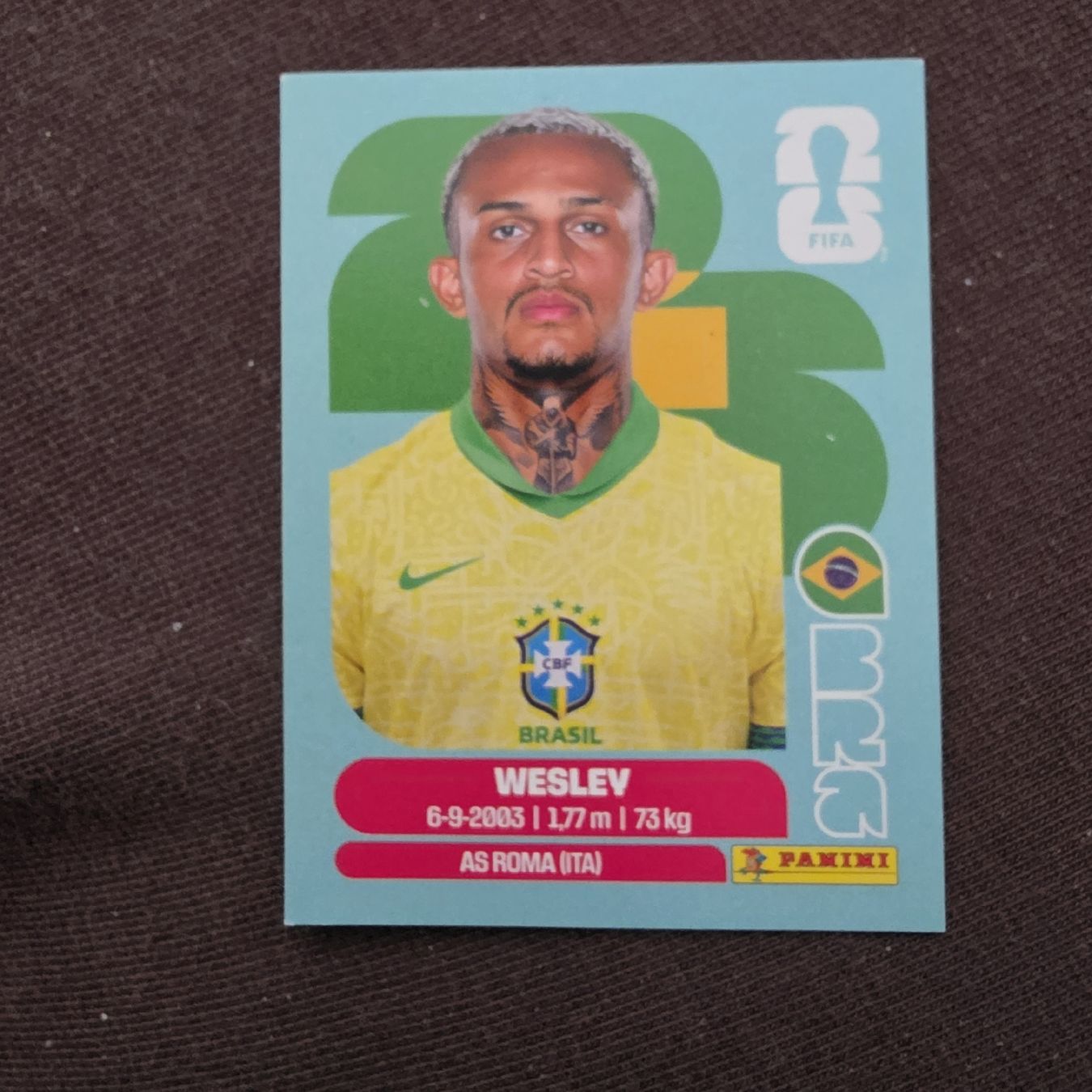 Panini Carte collezionabili: Panini Sticker BRA8 Wesley Brasil – Nuovo e nell'imballaggio originale da Buchs AG venduto da wickyjen88