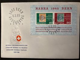 Schweiz 1965 Ersttagsbrief Block NABRA Bern nr.19