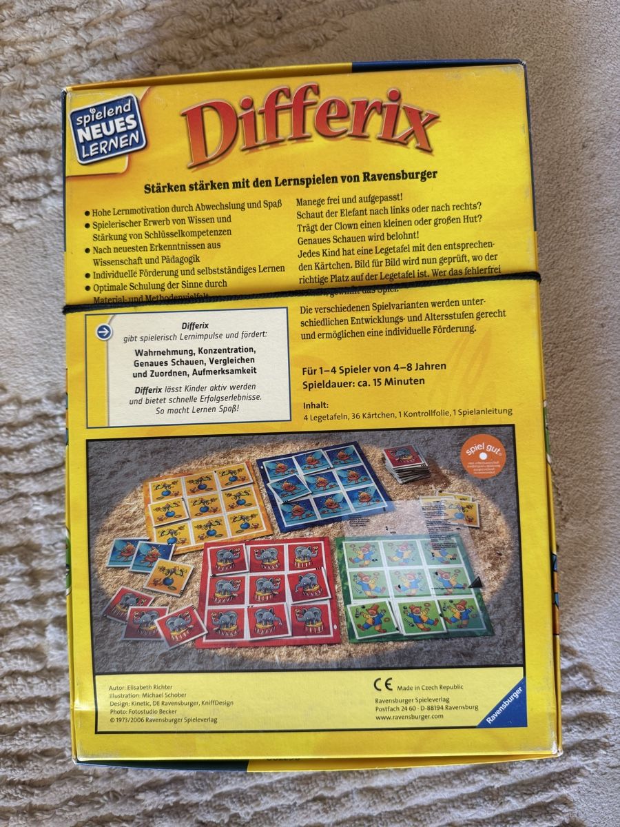 Giochi: Differix - Das knifflige Konzentrationsspiel, Ravensburger – Usato da Büren SO venduto da Flomi_4413 1