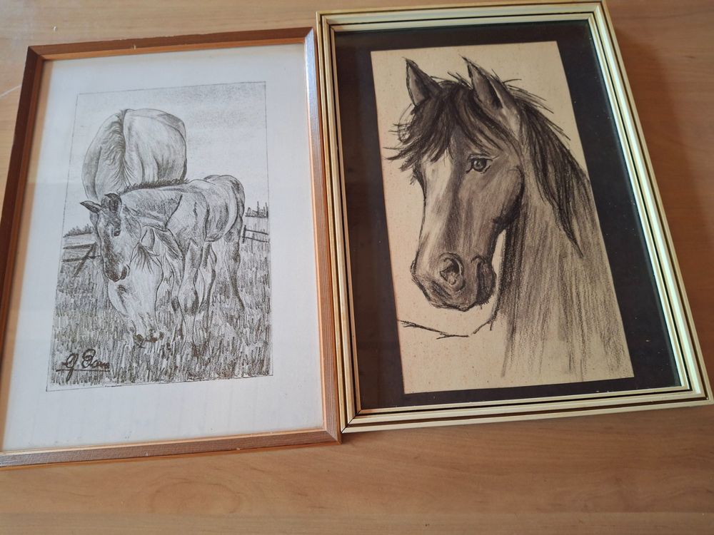Dessin (2) vintage cheval (Gebraucht) in Villiers für CHF 5 – mit ...