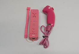 Wii Controller mit Nunchuk pink (Dritthersteller)