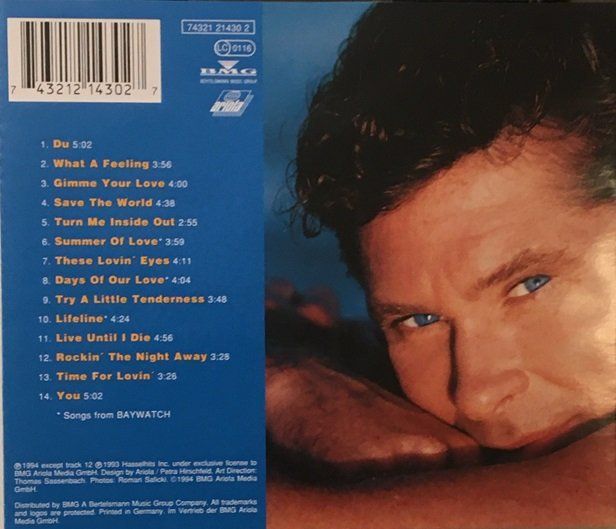 CD: David Hasselhoff – Du – Usato da Grüningen venduto da azulverde 1
