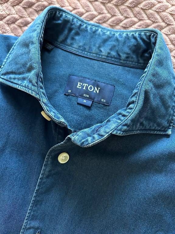 Camicie: Hemd Eton dunkelblau Denim Grösse 39 – Usato da Niederglatt ZH venduto da Julia_4 2