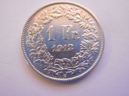 1 Fr. 1913 silber  -unz