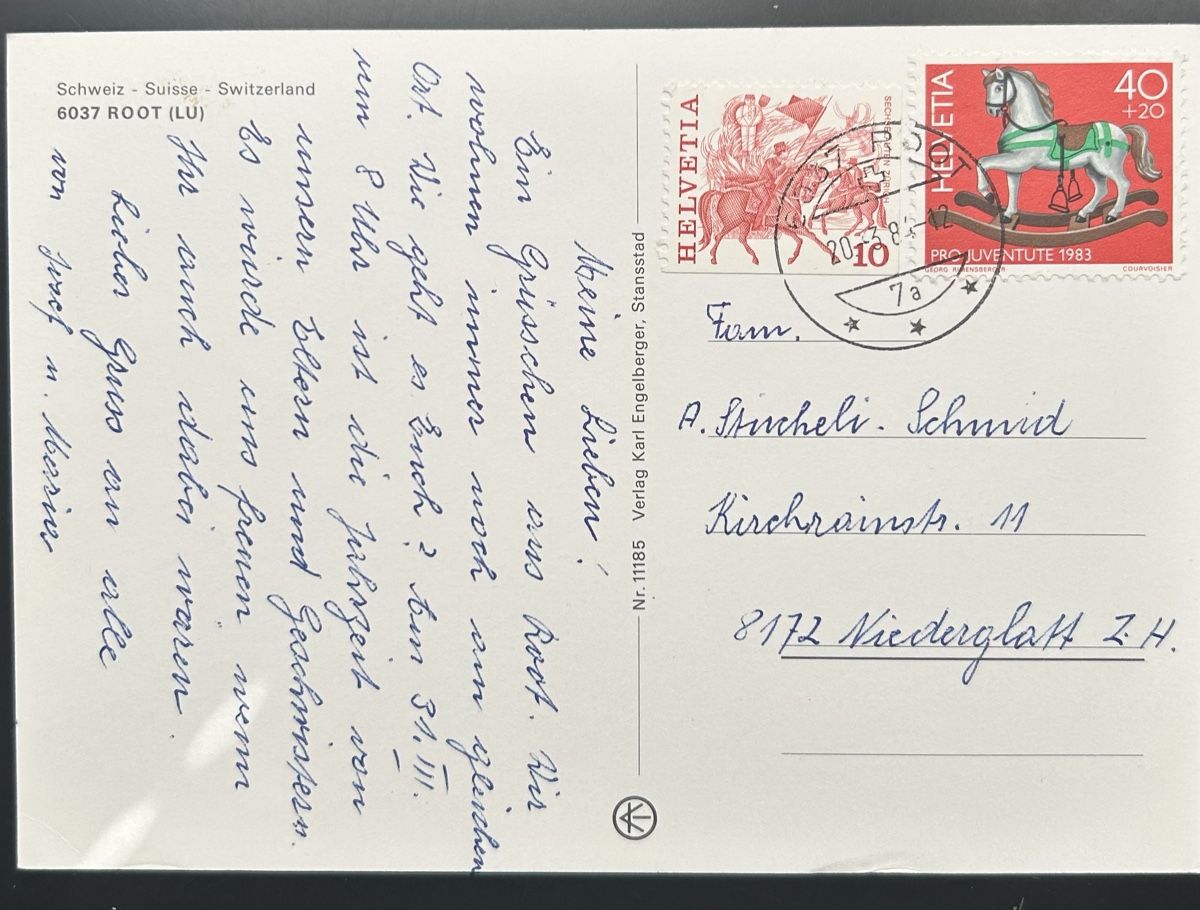 Cartoline postali: Flugaufnahme Root  – Usato da Horw venduto da Tellbub 1