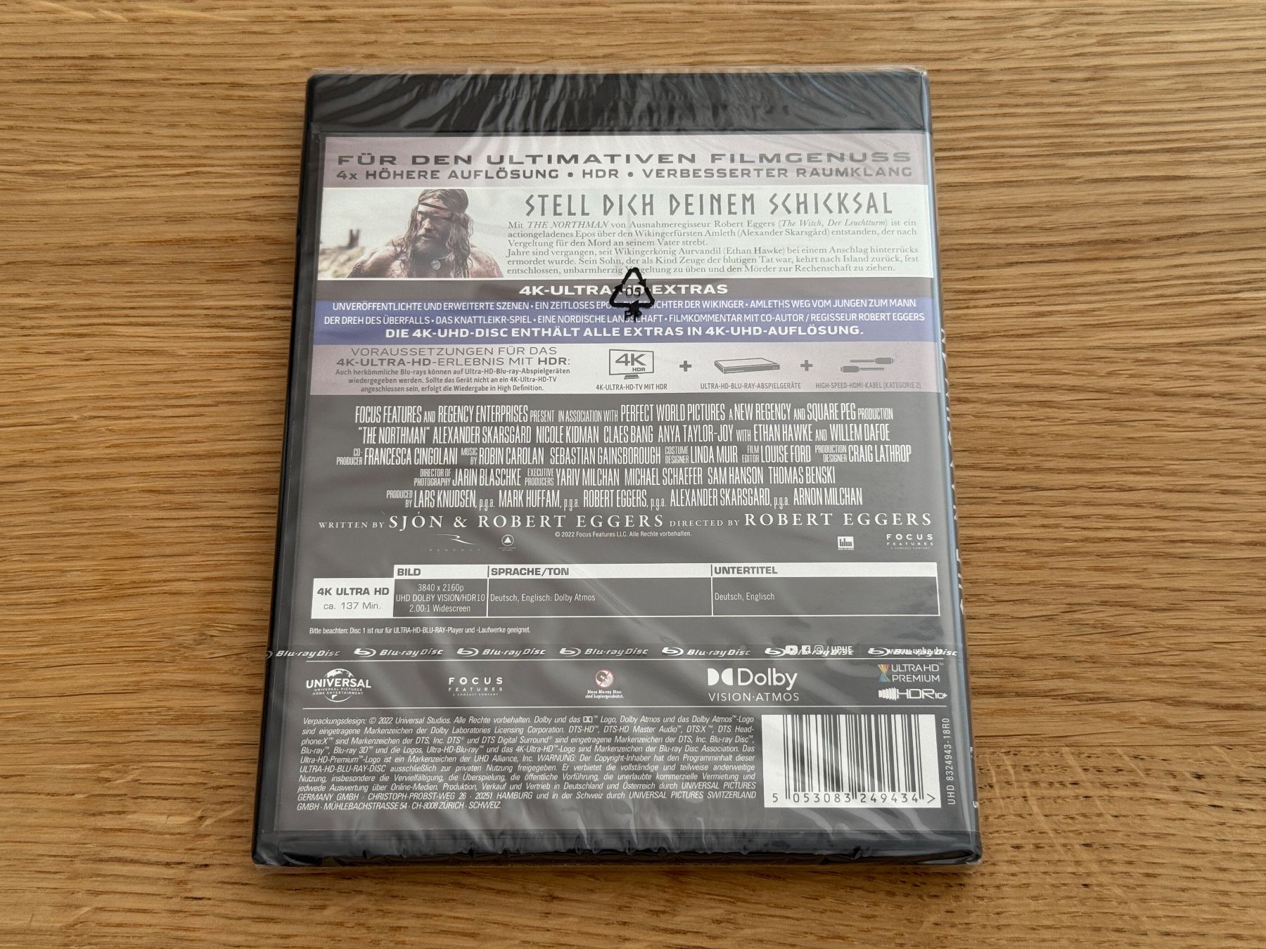 Tutti i DVDs: The Northman - 4K UHD Blu-Ray – Nuovo e nell'imballaggio originale da Wallisellen venduto da Art_Vendorlay 1