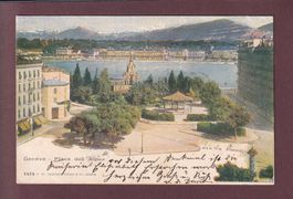 GENEVE - Place des Alpes - 1902 // pli d'angle //