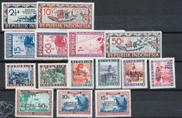 Indonesien Republik, 1948,  Lot ungebrauchte meist * Falz