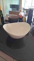 Schale Keramik Weiss Oval gut erhalten