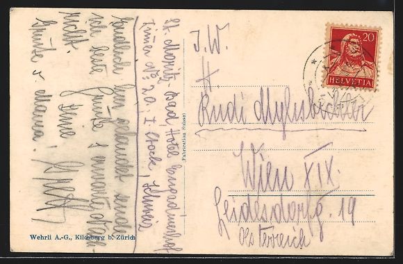 Cartoline postali: St. Moritz, Hotel Caspar Badhutt und Hot – Usato da Berlin venduto da bartko-reher 1