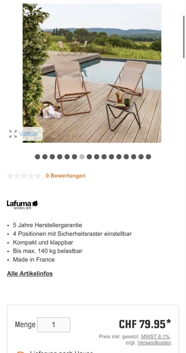 Lafuma Sedie a sdraio: 2 chaises pliantes Lafuma Canyon – Usato da Biel/Bienne venduto da Seelandais_ 7