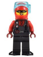 LEGO City cty1448 Police - Crook, Female, Red and Pearl Dark