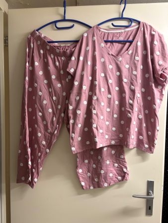 Schlafanzug kurzarm C&A rosa Tupfen Grösse XXL