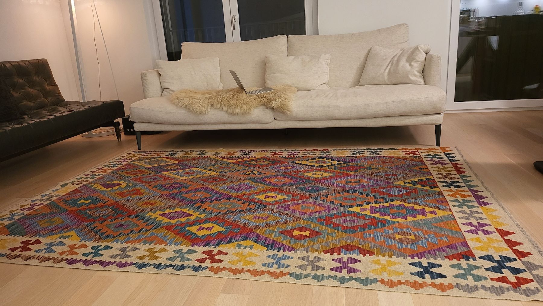 Kelim Tappeti: Moderner Afghan Kelim, handgewebt – Nuovo e nell'imballaggio originale da Neuhausen am Rheinfall venduto da Lambskin