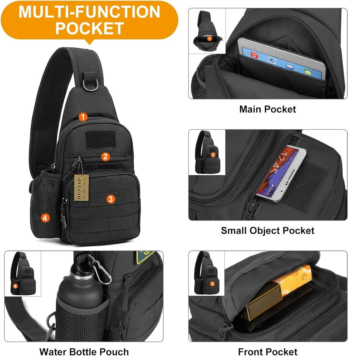 Rucksäcke: Taktisch Rucksack Brusttasche Schultertasche – Neu und originalverpackt aus Châtelaine von topshop.switzerland 6