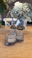 Vintage Gewürzset, Glas und Metall