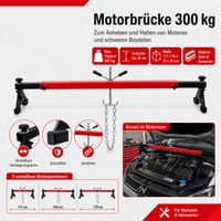 Motorbrücke Kotflügeltraverse 300 kg verstellbar Rot NEU!