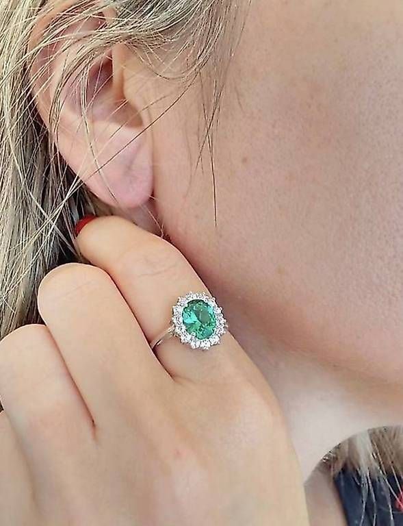 Anelli: Eleganter Smaraga-Ring aus Silber – Usato da Thalwil venduto da han_2b8c 1