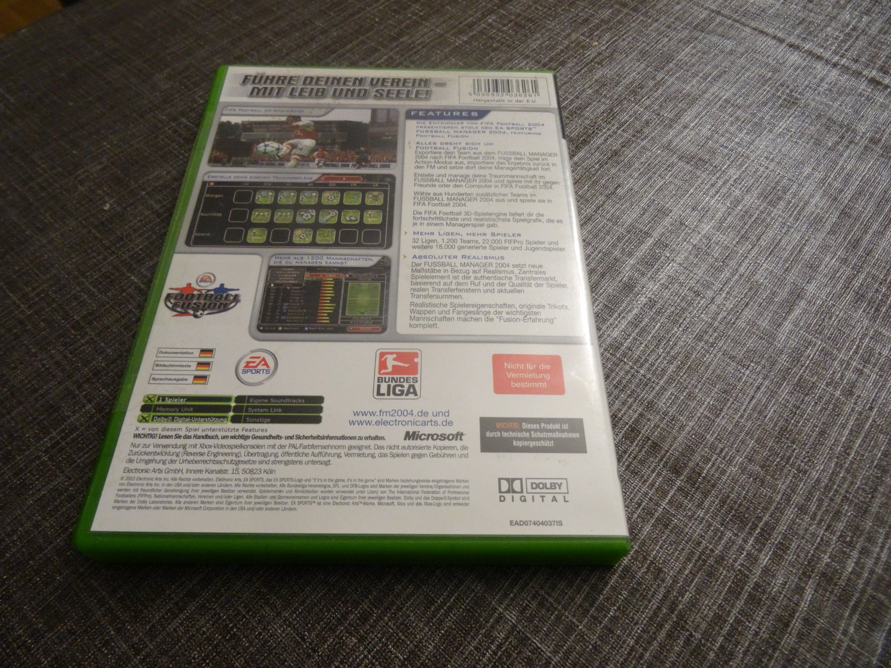 Microsoft Giochi: Fussball Manager 2004 XBOX CLASSIC (NEU?) – Usato da Olten venduto da Disc-Ausverkauf 2