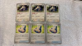 Pokemon Karten Relaxo Set japanisch 6 Stück gebraucht 💤😴