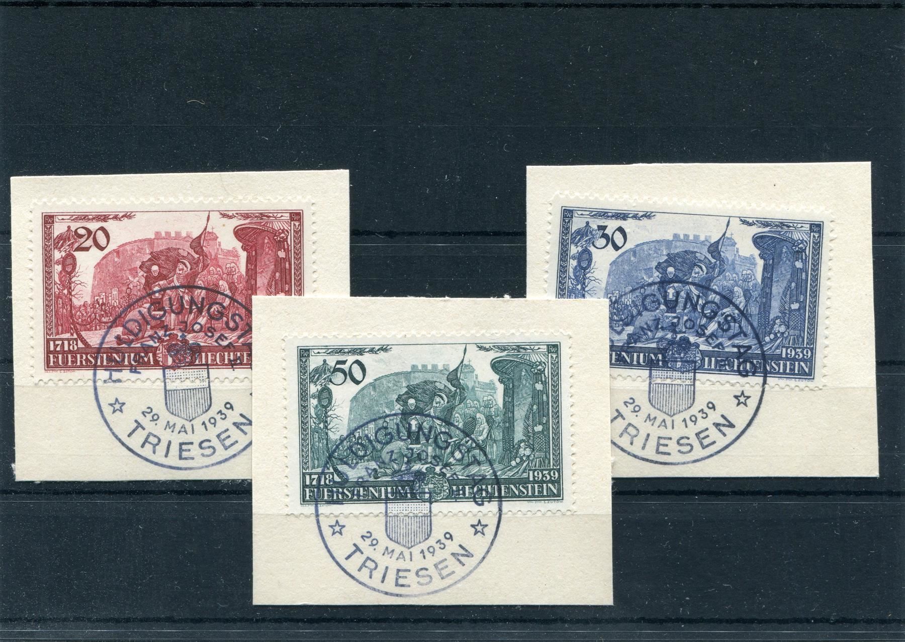 Tutti i francobolli: FL 1939 Nr. 144 - 146 gestempelt – Usato da Winterthur venduto da Kyoung