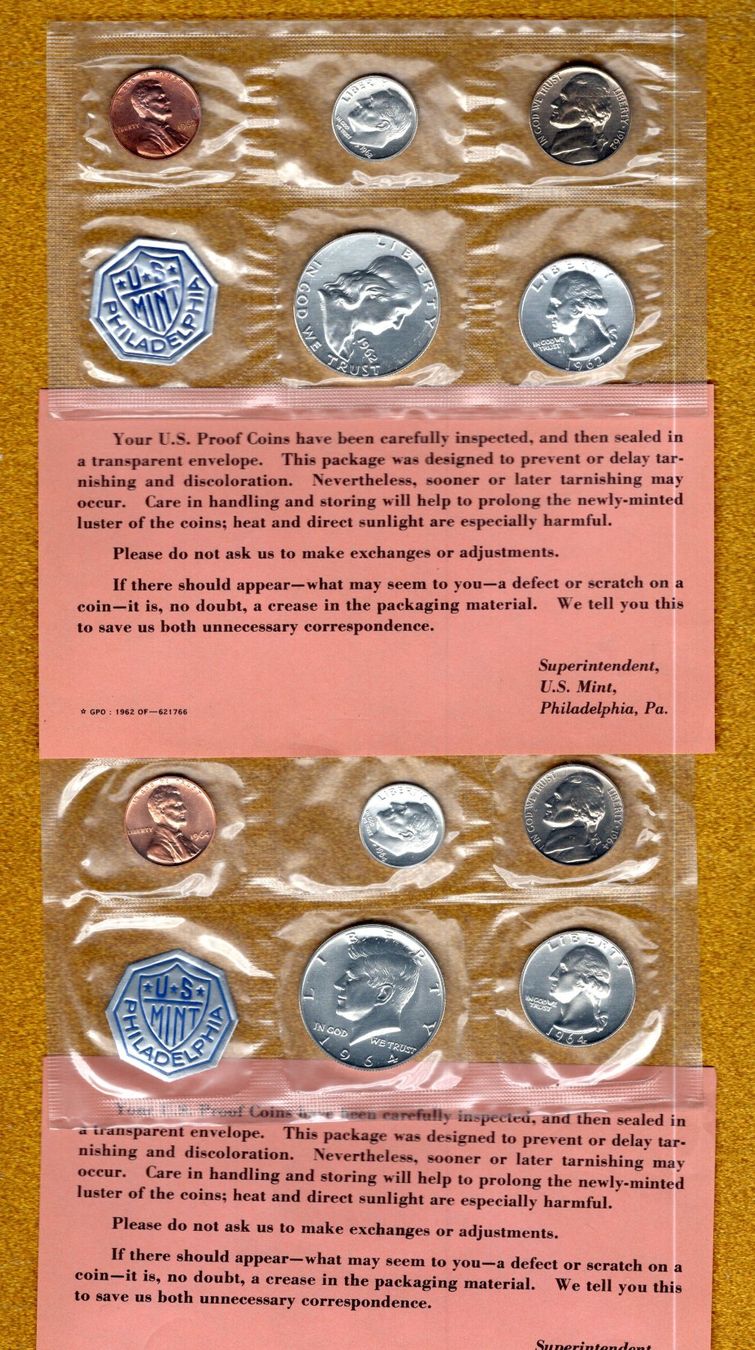 Tutti le monete: USA coins set 1962-64 – Nuovo e nell'imballaggio originale da Leibstadt venduto da baroc333