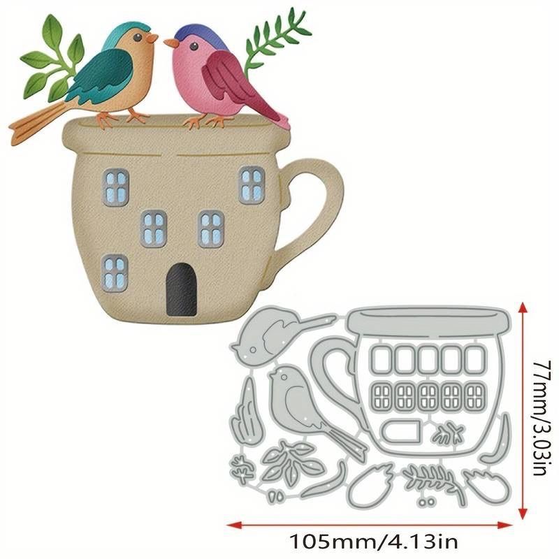 Schablonen: Teetassen Vogelhaus und Vögel – Neu und originalverpackt aus Frenkendorf von jazzplatten 2