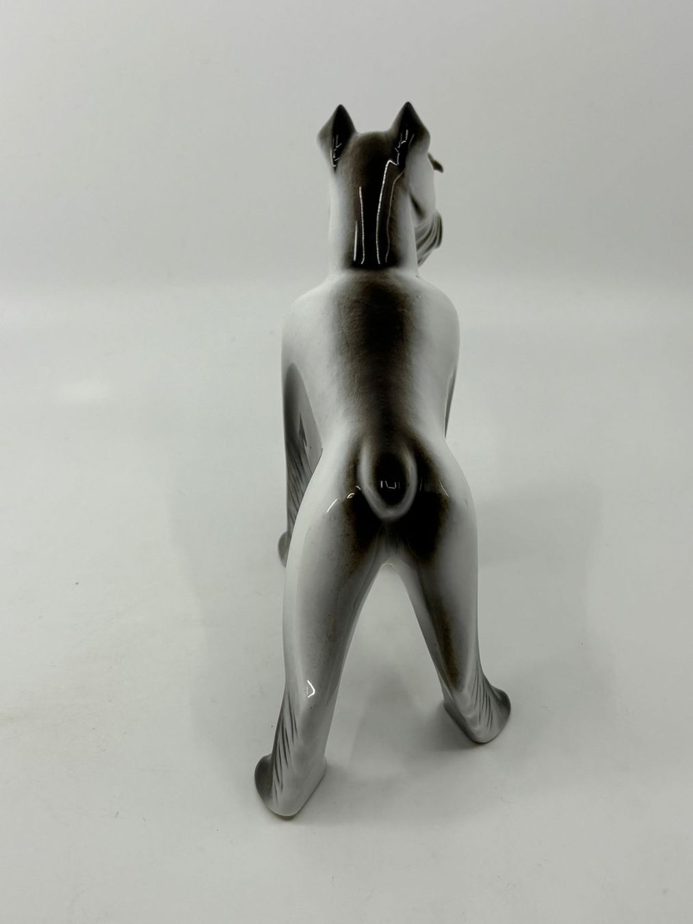 Statuette: Figur Schnauzer aus Keramik, Grau-Schwarz – Usato da Herisau venduto da Seyashop1 3
