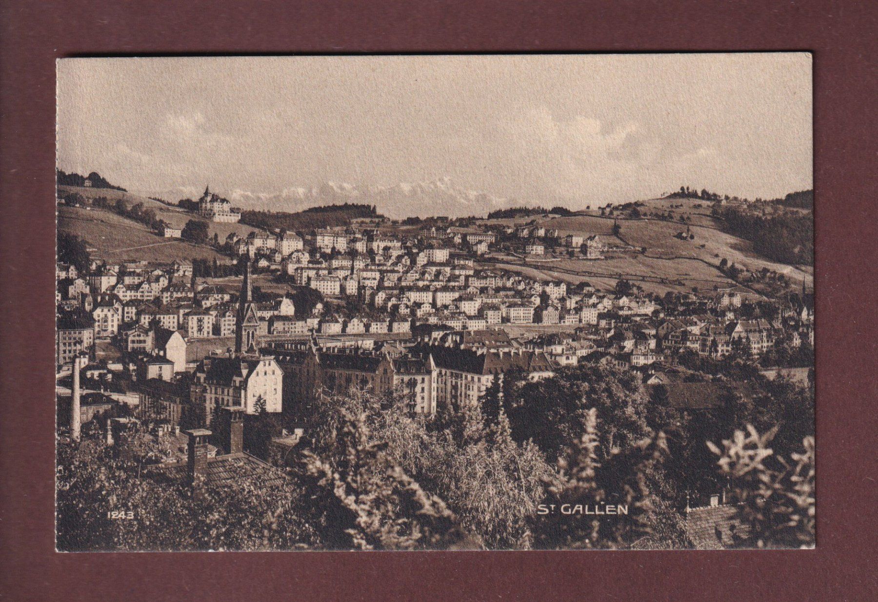 Cartoline postali: ST. GALLEN - Teilansicht - 1914 – Usato da Pully venduto da nicecards