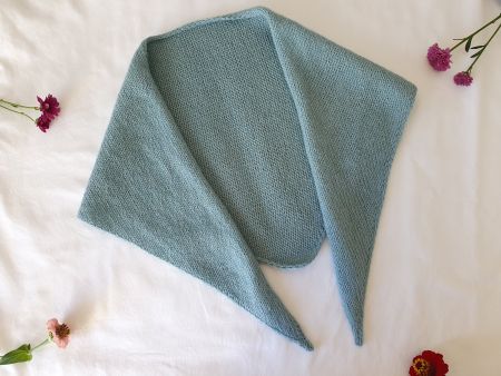 Dreieckstuch Handgestrickt, Unikat, Geschenk, Minttürkis