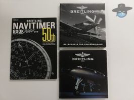 3 Breitling Bücher/Kataloge (jap DE FR)