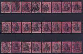 Germania Briefmarken 1902 gute 80 Pfennig Werte gest.
